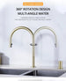 Deck - mounted Kitchen Faucet Hidden Pull - Out Spray Single Handle - deck mounted kitchen faucetBathroomLux