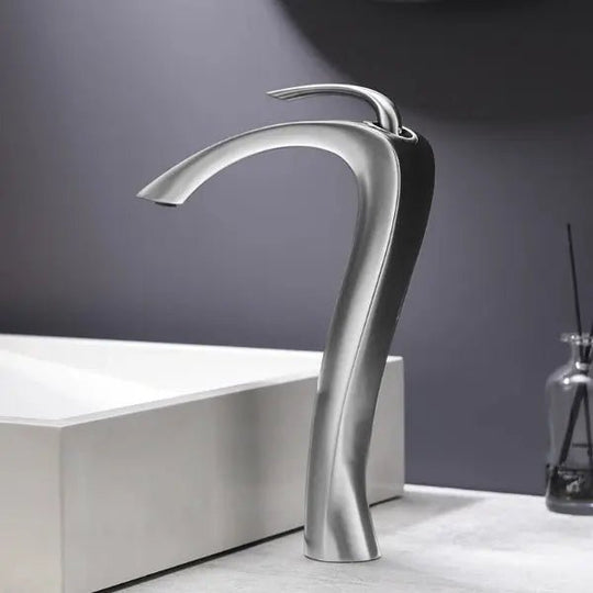 Deck Mounted Nordic Washbasin Tap – Premium Contemporary Bathroom faucet - counter top basin tapsBathroomLux