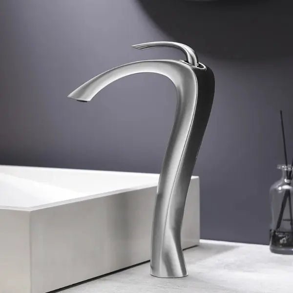 Deck Mounted Nordic Washbasin Tap – Premium Contemporary Bathroom faucet - counter top basin tapsBathroomLux