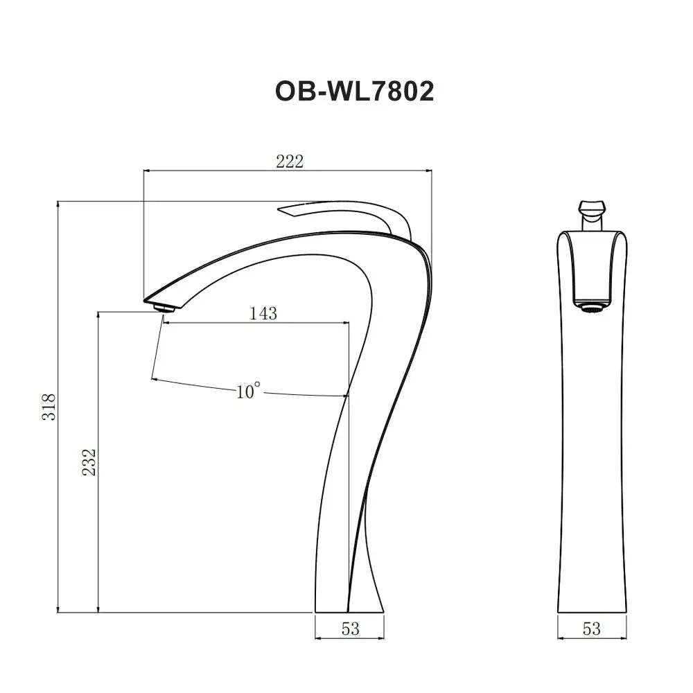 Deck Mounted Nordic Washbasin Tap – Premium Contemporary Bathroom faucet - counter top basin tapsBathroomLux