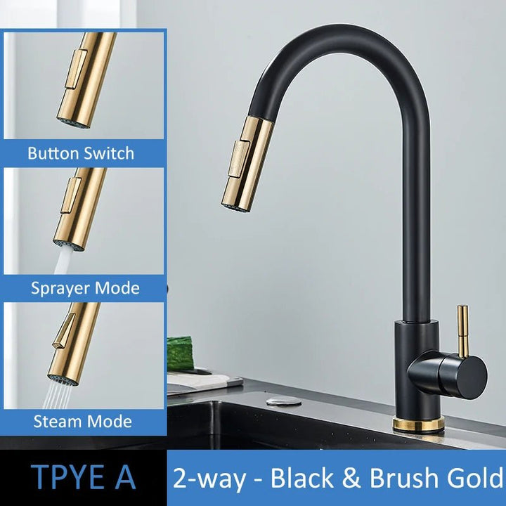 Delta Kitchen Faucet Pull Out with 1 - Handle - FaucetBathroomLux