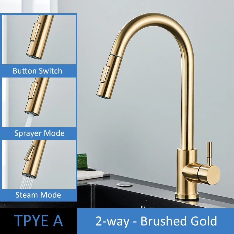 Delta Kitchen Faucet Pull Out with 1 - Handle - FaucetBathroomLux