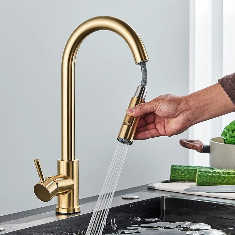 Delta Kitchen Faucet Pull Out with 1 - Handle - FaucetBathroomLux