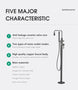 Modern Brushed Brass Freestanding Bath Shower Mixer Tap BathroomLux