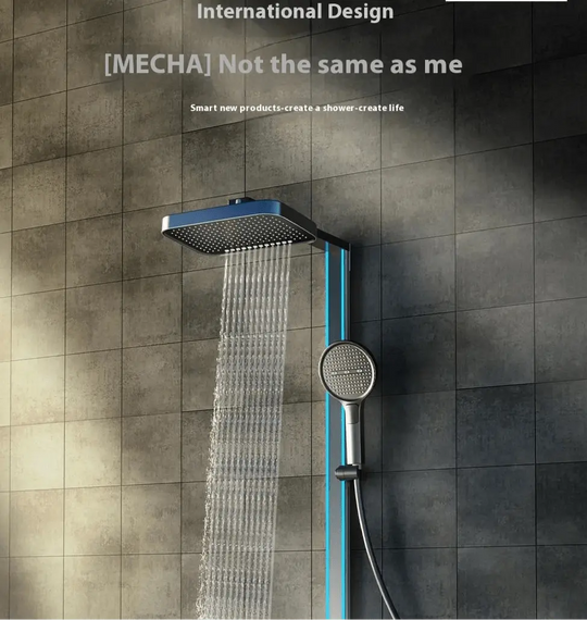 Digital Display Waterfall Shower Head Full - Body Led Light Massage - Bathroom Shower Mixer SetBathroomLux