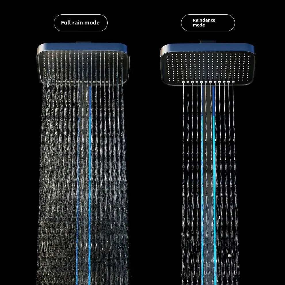 Digital Display Waterfall Shower Head Full - Body Led Light Massage - Bathroom Shower Mixer SetBathroomLux