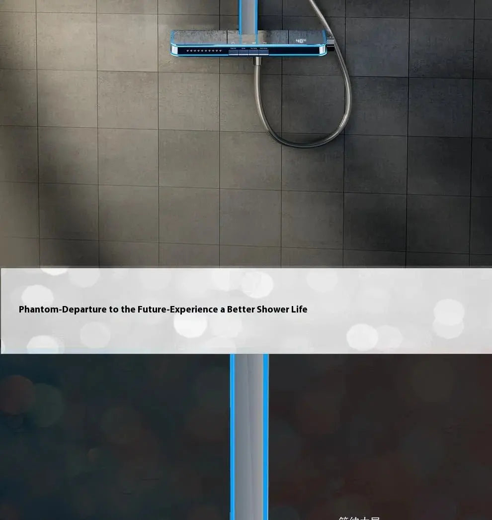 Digital Display Waterfall Shower Head Full - Body Led Light Massage - Bathroom Shower Mixer SetBathroomLux