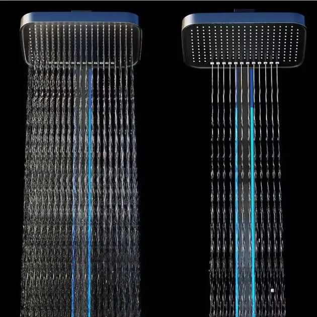 Digital Display Waterfall Shower Head Full - Body Led Light Massage - Bathroom Shower Mixer SetBathroomLux