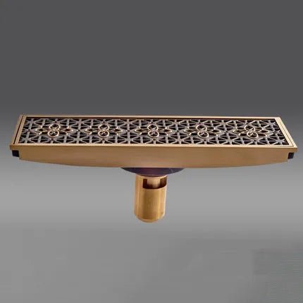 Drainart - Antique Brass - Size 10*30cm - DL8547 - drainsBathroomLux