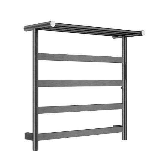 Electric Heated Towel Rack – Brushed Gold Stainless Steel Drying Bars for Bathroom - Towel Racks IN UKBathroomLux