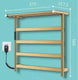 Electric Heated Towel Rack – Brushed Gold Stainless Steel Drying Bars for Bathroom - Towel Racks IN UKBathroomLux
