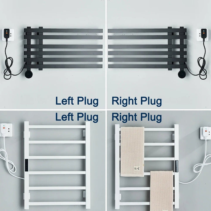 Electric Towel Rack Heater - Wall Mount Digital Display Smart - Size 60x39 - bathroomBathroomLux