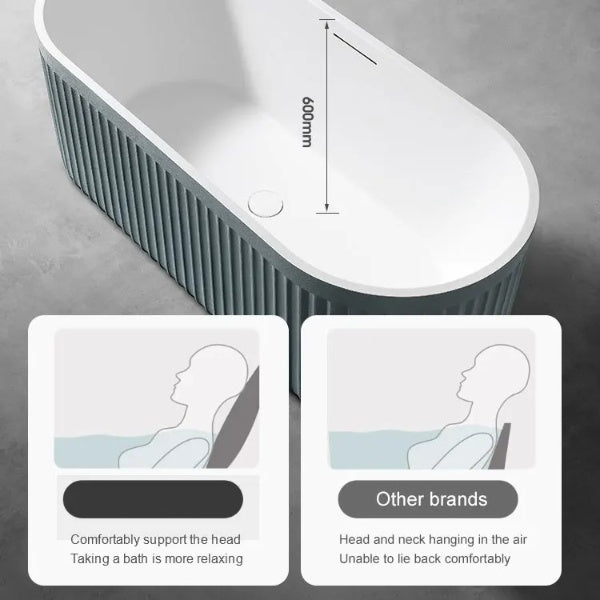 Elegant Oval Free - Standing Bathtubs – Premium Artificial Stone Design - bathroomBathroomLux