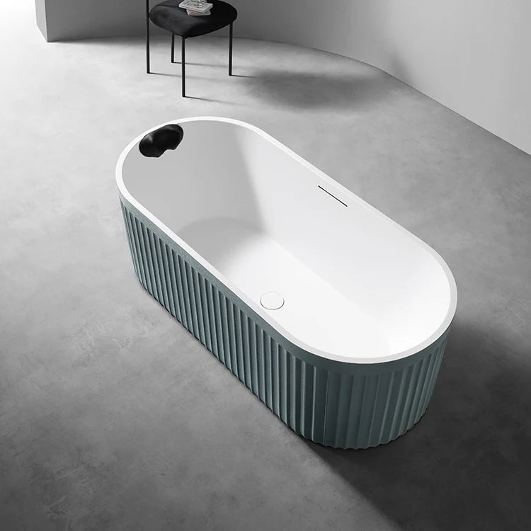 Elegant Oval Free - Standing Bathtubs – Premium Artificial Stone Design - bathroomBathroomLux