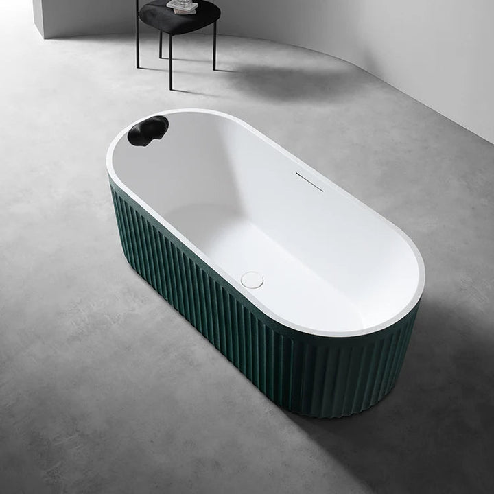 Elegant Oval Free - Standing Bathtubs – Premium Artificial Stone Design - bathroomBathroomLux