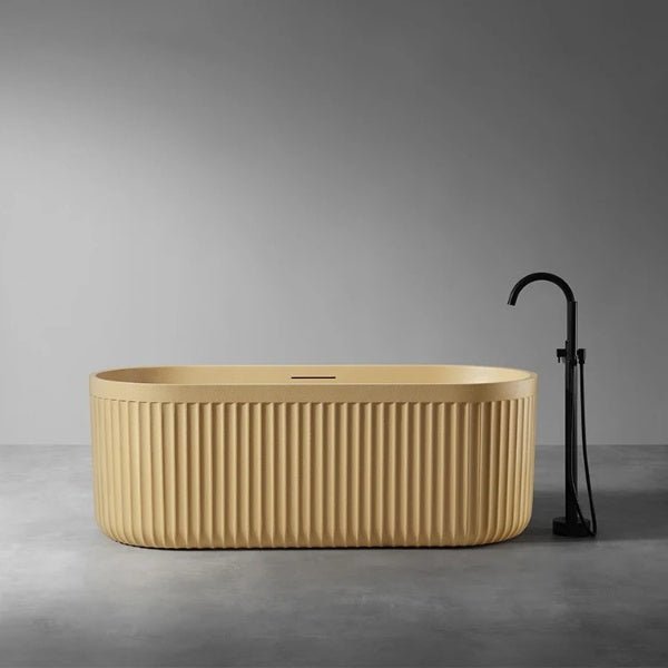 Elegant Oval Free - Standing Bathtubs – Premium Artificial Stone Design - bathroomBathroomLux