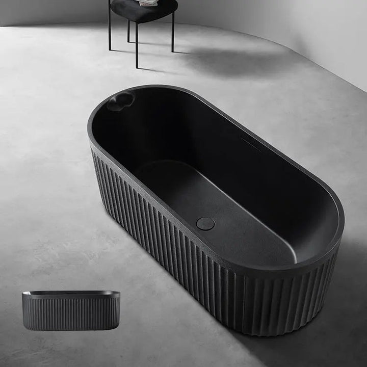 Elegant Oval Free - Standing Bathtubs – Premium Artificial Stone Design - bathroomBathroomLux