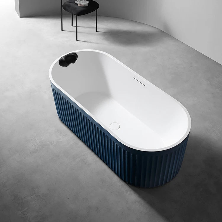 Elegant Oval Free - Standing Bathtubs – Premium Artificial Stone Design - bathroomBathroomLux