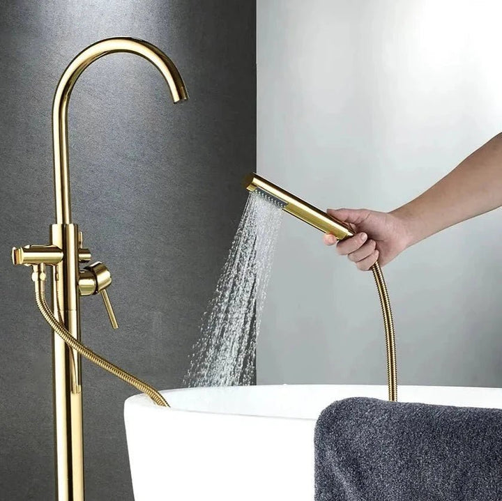 EliteStand Bathtub Faucet - Included Hand Shower - model A - Freestanding bathtubBathroomLux