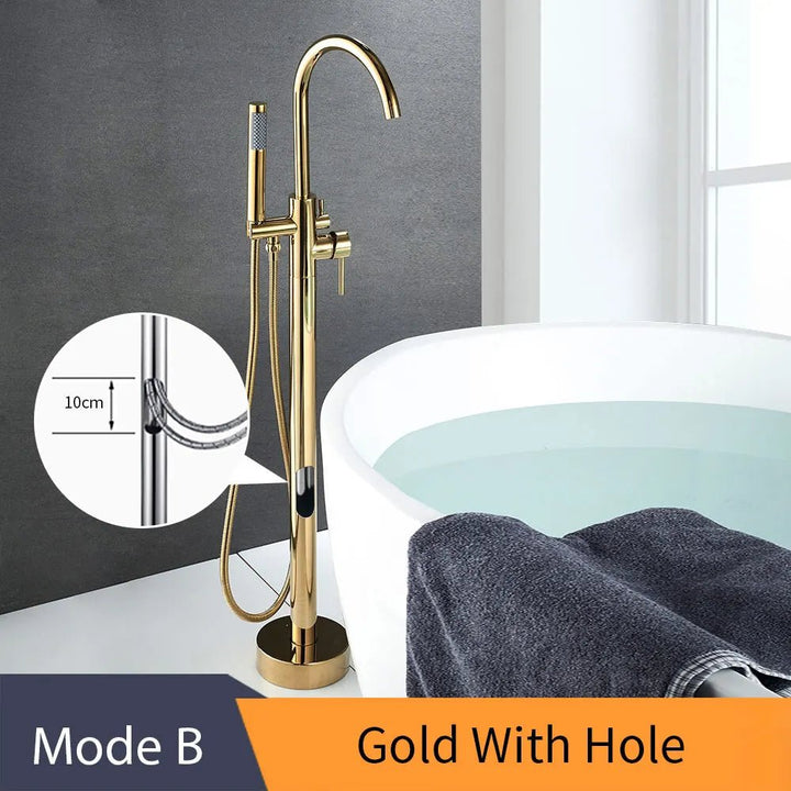 EliteStand Bathtub Faucet - Included Hand Shower - Model B - Freestanding bathtubBathroomLux