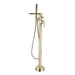 Empolo Brass Freestanding Bathtub Mixer Tap with Rotary Switch in Black - floor mounted faucetBathroomLux