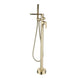 Empolo Brass Freestanding Bathtub Mixer Tap with Rotary Switch in Black - floor mounted faucetBathroomLux