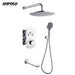 Empolo Brass Thermostatic Shower System – Concealed Modern Design - Chrome Brass Thermostatic Shower SystemBathroomLux