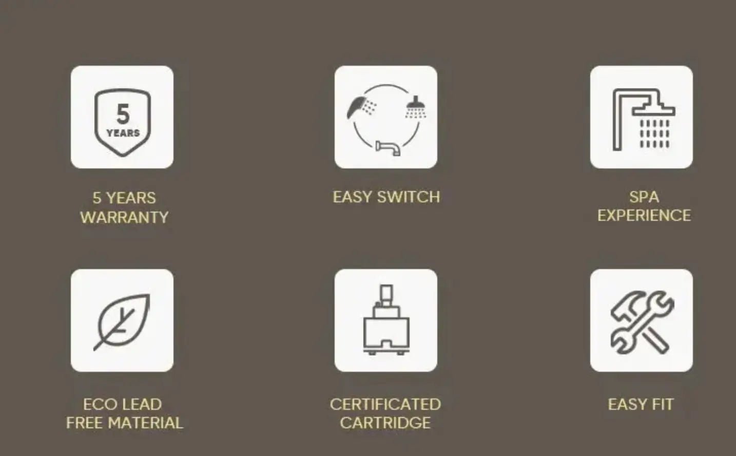 Empolo Brass Thermostatic Shower System – Concealed Modern Design - Chrome Brass Thermostatic Shower SystemBathroomLux