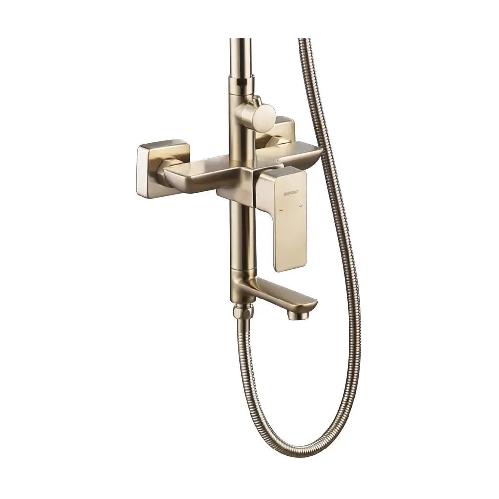 Empolo Brass Waterfall Bath Mixer Tap with Hand Shower – Ceramic Valve Set - Bathtub & Shower FaucetsBathroomLux