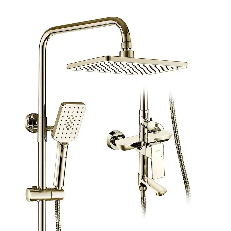 Empolo Brass Waterfall Bath Mixer Tap with Hand Shower – Ceramic Valve Set - Bathtub & Shower FaucetsBathroomLux