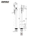 Empolo Floor Mounted Bath Taps – Freestanding Faucet with Handshower - Freestanding Faucet with HandshowerBathroomLux