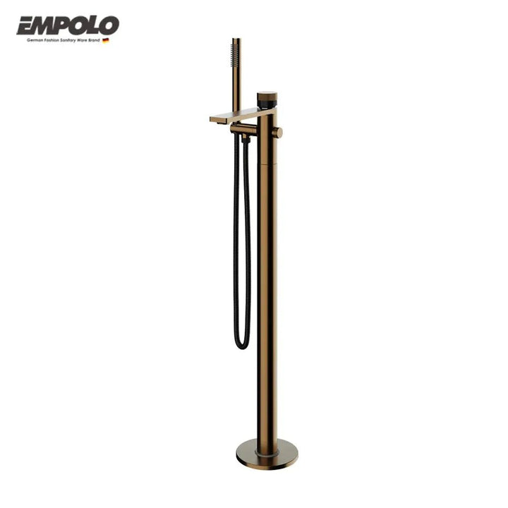Empolo Floor Mounted Bath Taps – Freestanding Faucet with Handshower - Freestanding Faucet with HandshowerBathroomLux