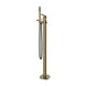 Empolo Luxury Freestanding Bath Shower Mixer Tap – Brushed Brass - Freestanding Bath Shower Mixer TapBathroomLux