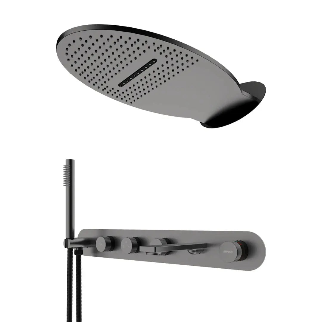 Empolo Luxury Rose Gold Wall - Mounted Brass Bath Shower Mixer - Wall - Mounted Brass Bath Shower MixerBathroomLux