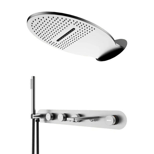 Empolo Luxury Rose Gold Wall - Mounted Brass Bath Shower Mixer - Wall - Mounted Brass Bath Shower MixerBathroomLux