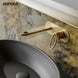 Empolo Wall Mount Faucet Concealed Brass Basin Mixer - wall mount faucetBathroomLux