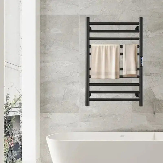 Fast - Heating Electric Towel Warmer – Timer & Temp Display – Feel the Luxury! - Electric towel warmerBathroomLux