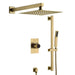 Faucet Shower Set with Fixed Wall - Mounted Shower Head & Handshower - shower system wall mountedBathroomLux