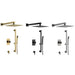 Faucet Shower Set with Fixed Wall - Mounted Shower Head & Handshower - shower system wall mountedBathroomLux