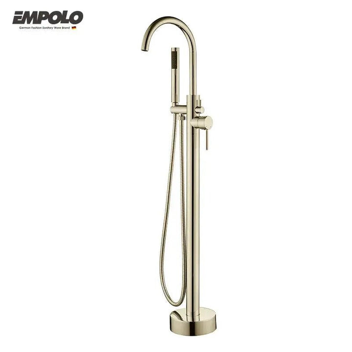 Floor Mounted Bath Taps – Brass Freestanding Bathtub Mixer Tap - Floor Mounted Bath TapsBathroomLux