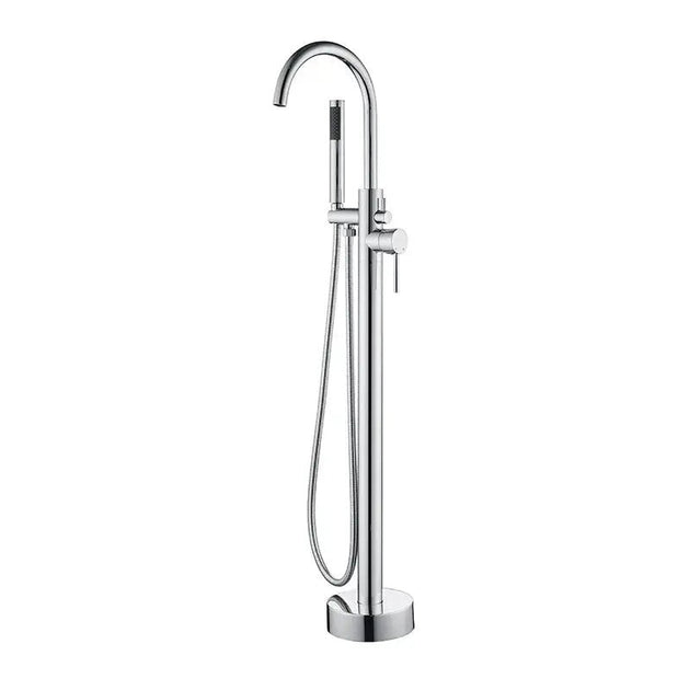 Floor Mounted Bath Taps – Brass Freestanding Bathtub Mixer Tap - Floor Mounted Bath TapsBathroomLux