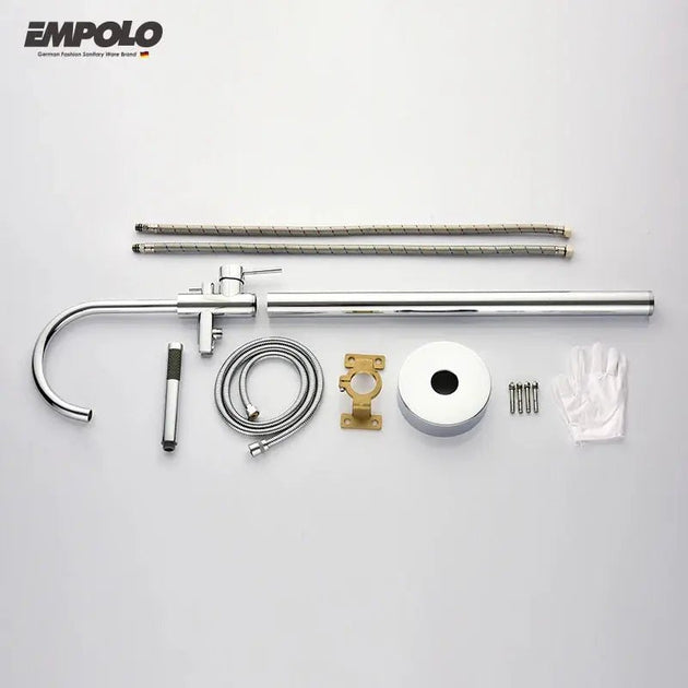 Floor Mounted Bath Taps – Brass Freestanding Bathtub Mixer Tap - Floor Mounted Bath TapsBathroomLux