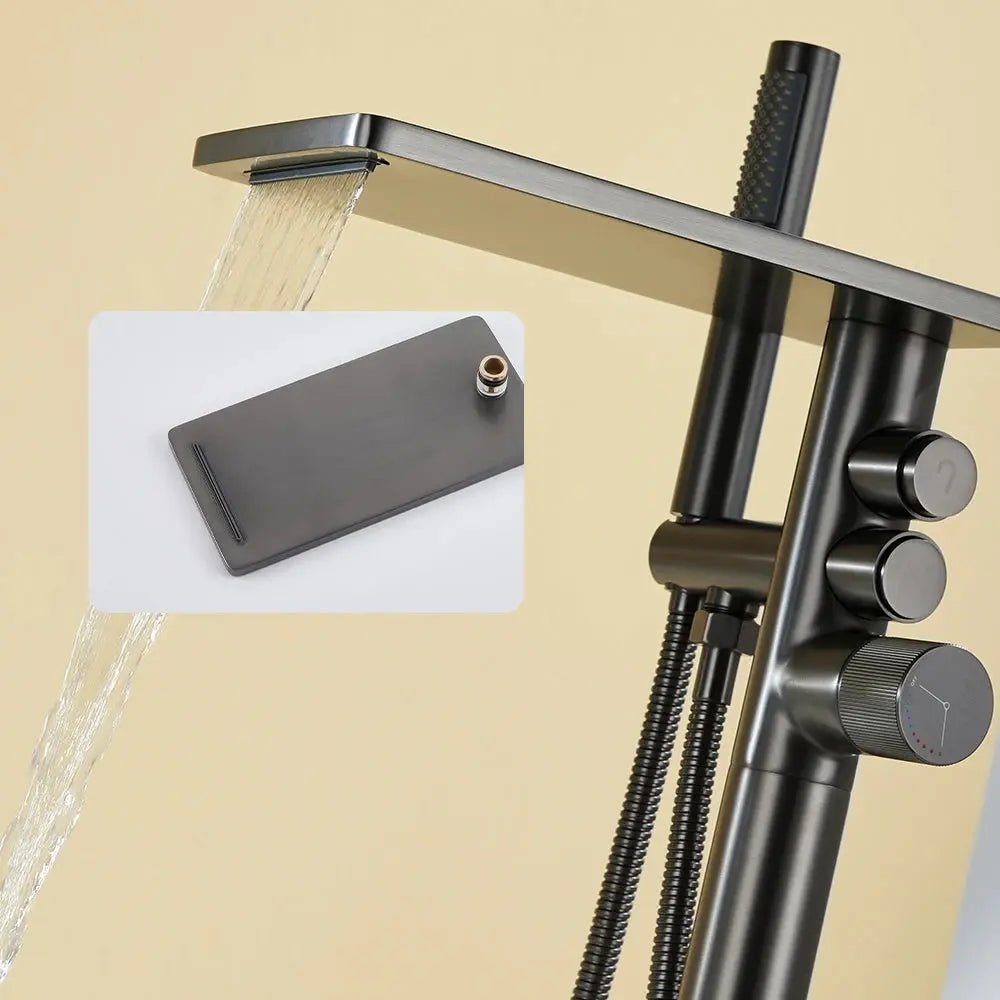 Freestanding Bath Taps with Shower Head - Freestanding Bath Taps with ShowerBathroomLux