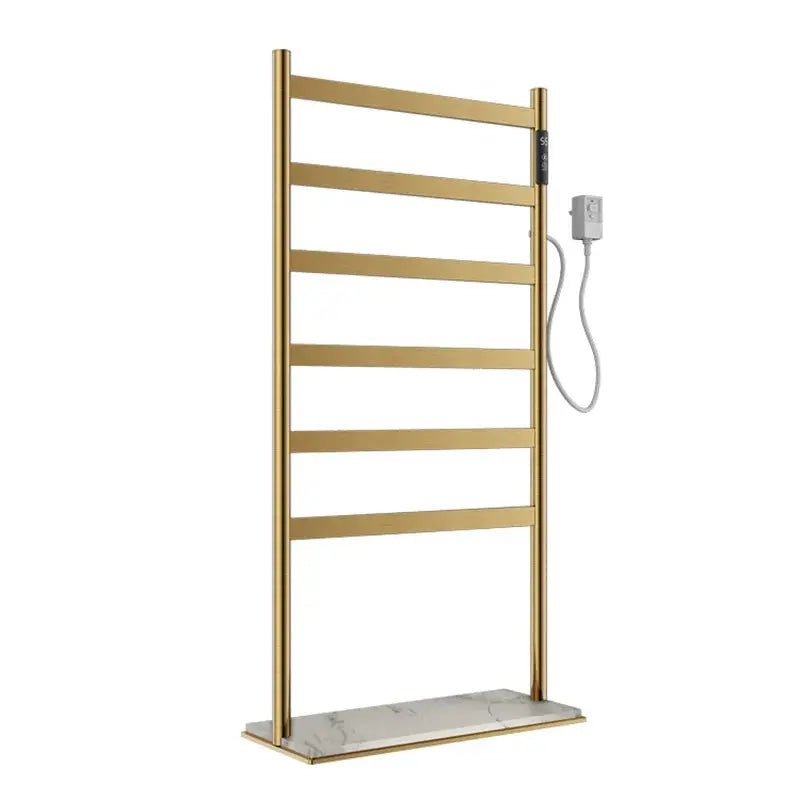 Freestanding Electric Heated Towel Drying Rack – 6 - Bar Gun Grey Stainless Steel - Towel Racks IN UKBathroomLux