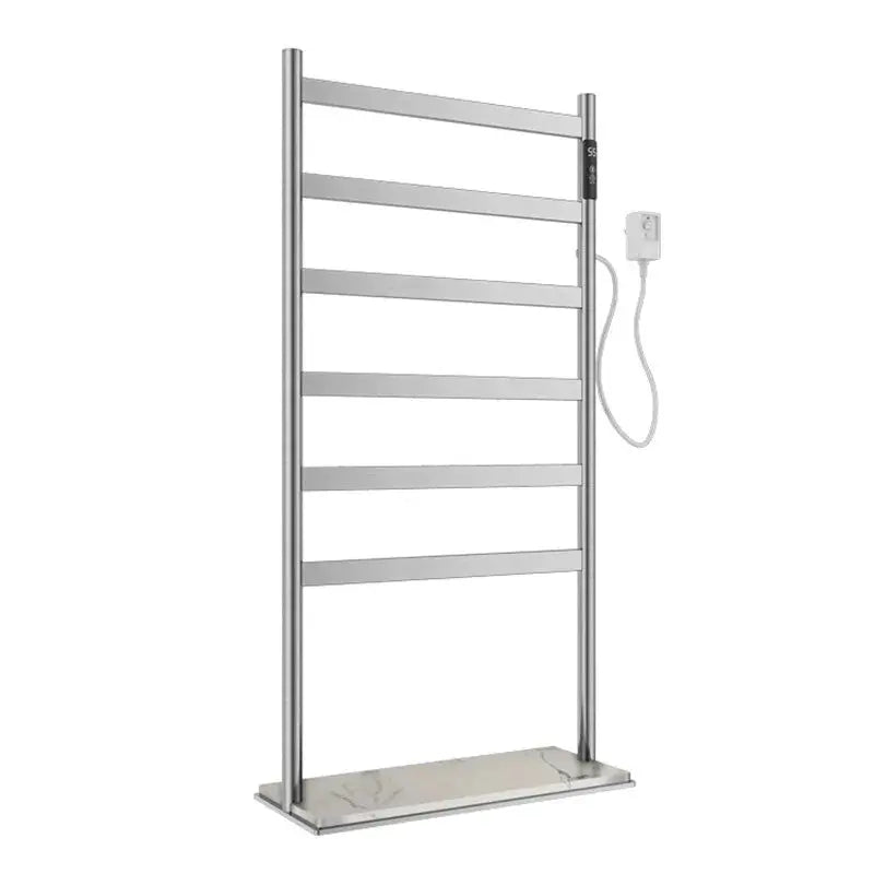 Freestanding Electric Heated Towel Drying Rack – 6 - Bar Gun Grey Stainless Steel - Towel Racks IN UKBathroomLux