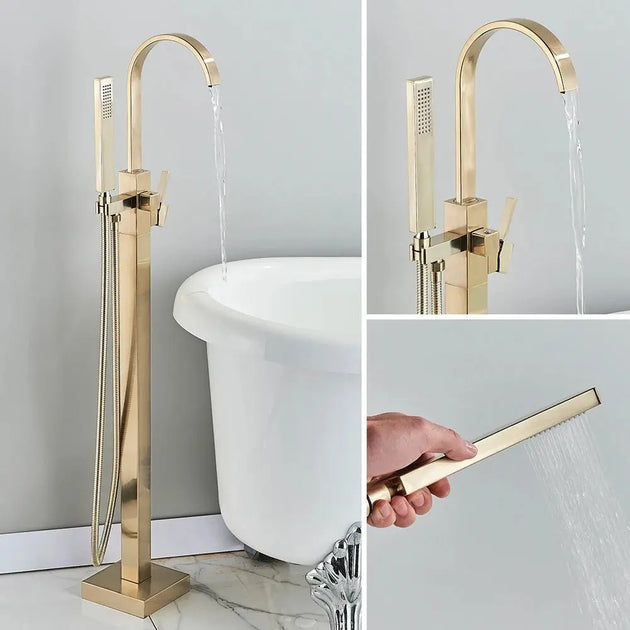 Freestanding Floor - Mounted Bathtub Shower Faucet - Freestanding bathtubBathroomLux