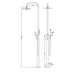Freestanding Outdoor Shower – Matte Black 316 Stainless Steel with Dual Handles - Shower Stalls & KitsBathroomLux