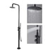 Freestanding Outdoor Shower – Matte Black 316 Stainless Steel with Dual Handles - Shower Stalls & KitsBathroomLux