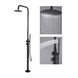 Freestanding Outdoor Shower – Matte Black 316 Stainless Steel with Dual Handles - Shower Stalls & KitsBathroomLux