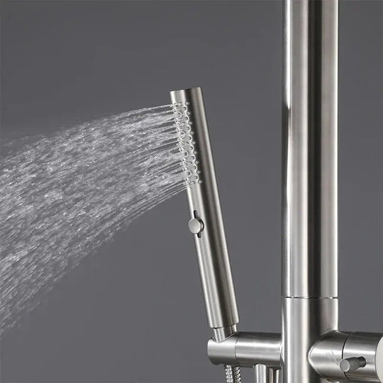 Freestanding Outdoor Shower – Stainless Steel Mixer Set for Swimming Pool, Beach & Garden - Shower Stalls & KitsBathroomLux